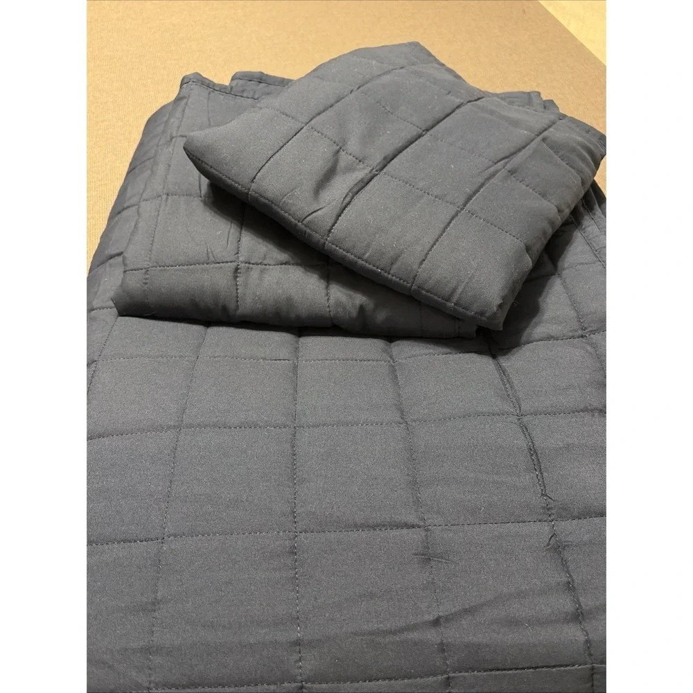 Ienjoy Home Navy King Quilted Modern Minimal Farmhouse 3-Piece Comforter Set‎